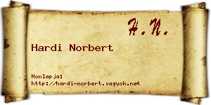 Hardi Norbert névjegykártya