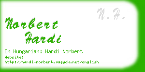 norbert hardi business card